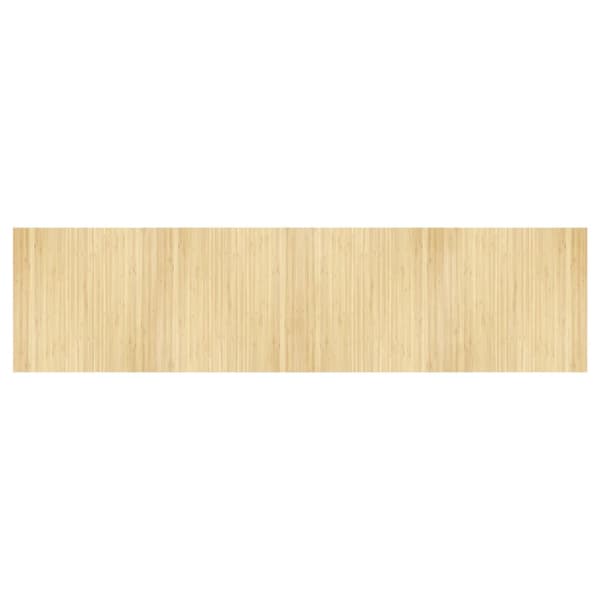 vidaXL Rektangulär matta, ljus naturfärgad, 100x400 cm, bambu