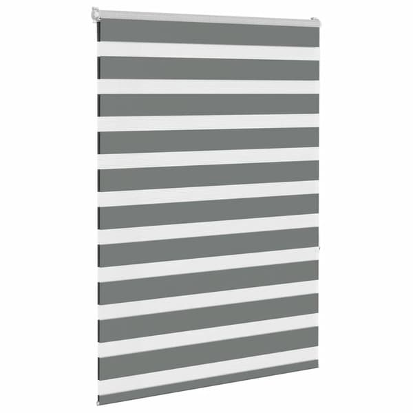 vidaXL Zebra rullegardin, mørkegrå, stofbredde 100,9 cm, polyester