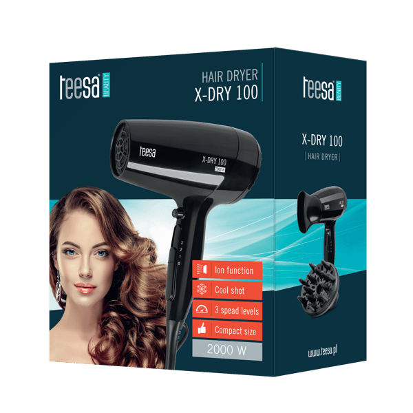 Teesa X-DRY 100 2000W joniserande hårtork