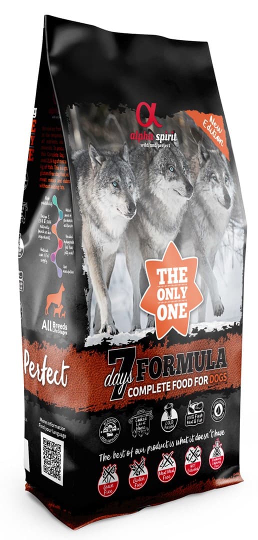 Alpha Spirit komplet tørfoder til hunde 7 dage 12 kg
