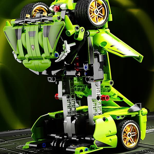 Byggklossar Bil Robot Konstruktionsset 2-i-1