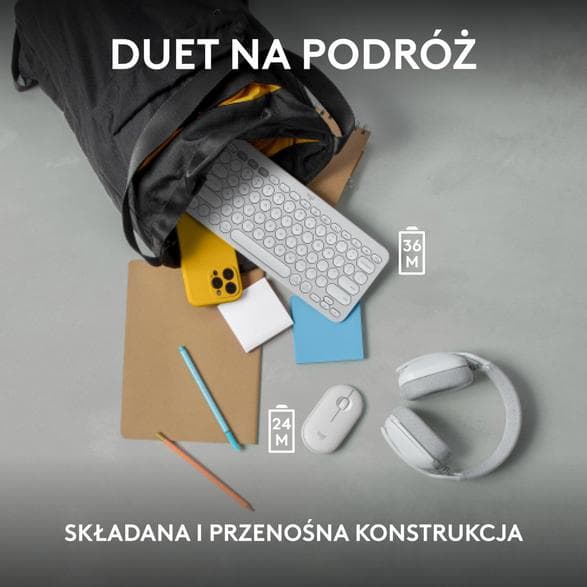 LOGITECH Pebble 2 Combo Tastatur + Mus Sæt Hvid 920-012240