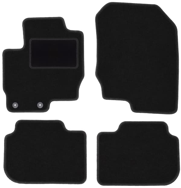 Velour bilmåtter sorte til: Mitsubishi Colt VII hatchback (2008-2012)