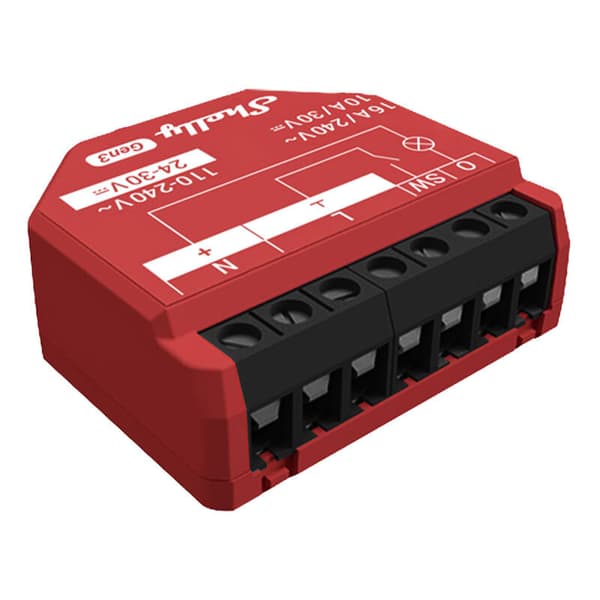Shelly 1PM Gen3 WiFi/Bluetooth-kontroller