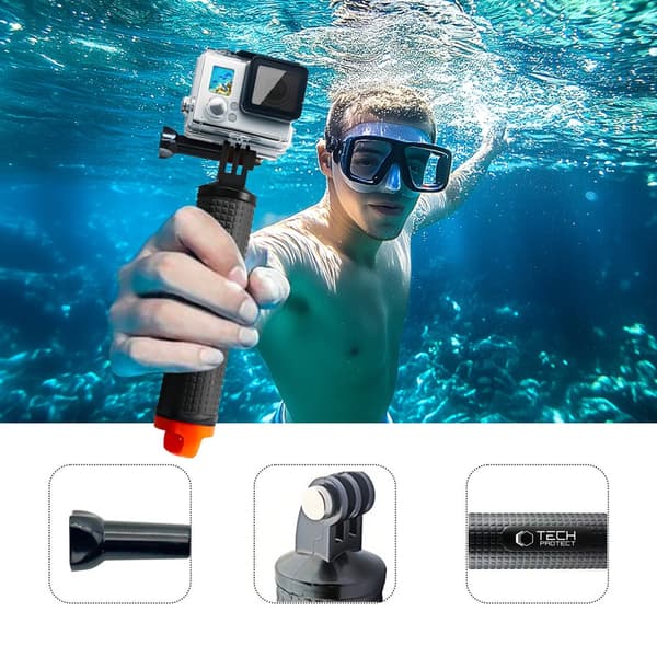 TECH-PROTECT GA100 KELLUVA KÄDENSUOJA GOPRO / DJI MUSTA