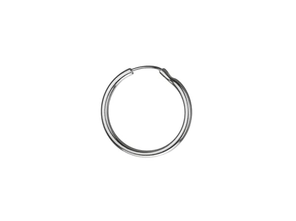 Sølv Dangle Hoop Øreringe 12mm Små Dame Hoops Sølv 925