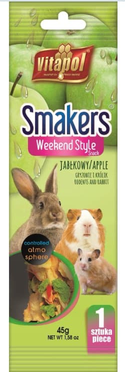 Vitapol | Weekend Style | Smakers til gnavere - Æble 45g