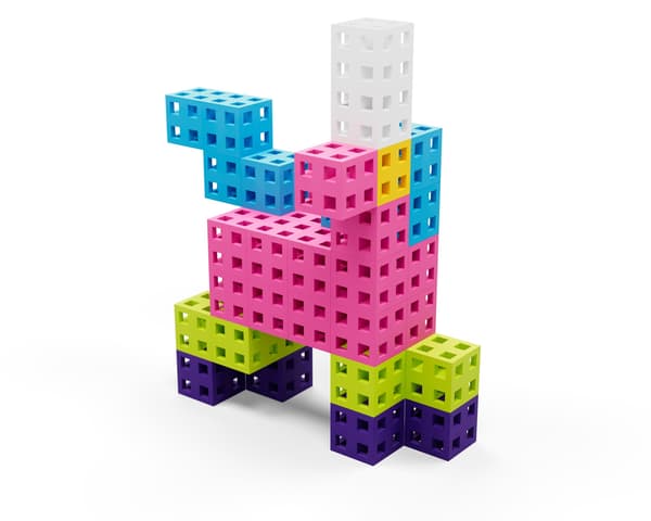 Rakennuspalikkasetti - Meli Cube Pink 100 kpl.