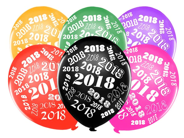 Uudenvuodenaaton ilmapalloja 2018 5 kpl