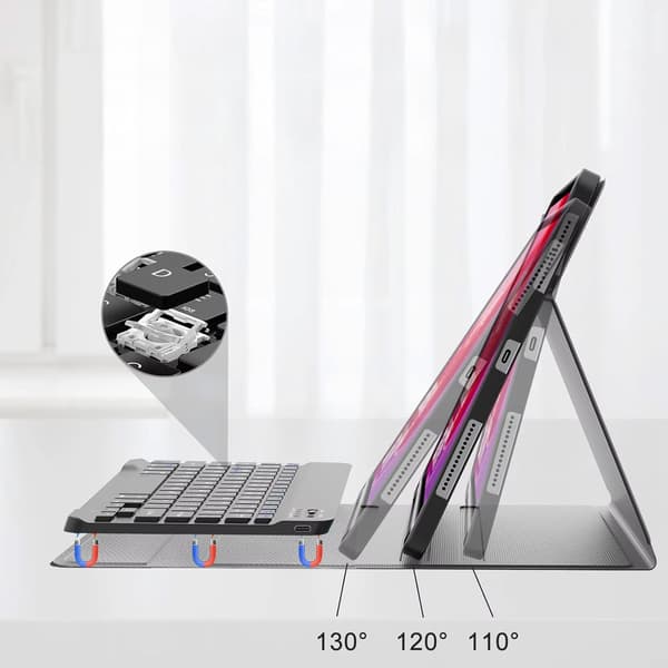 Magnetisk Bluetooth-tastaturcover til Redmi Pad SE 8.7 CFRPSE87 (sort)