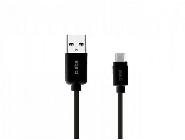 SBS USB 2.0 - Typ-C-kabel 1,5 m svart