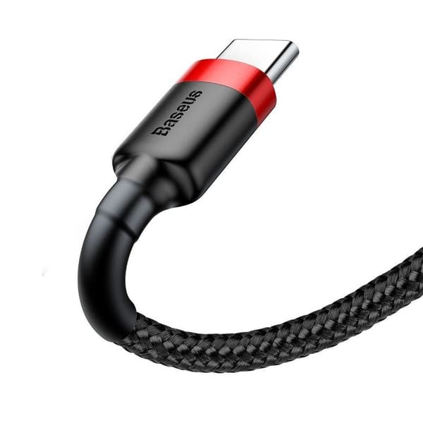 Baseus Cafule 3A USB till USB-C-kabel 0,5 m (röd-svart)