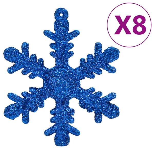 vidaXL 111-delars julgranskulor, blå, polystyren