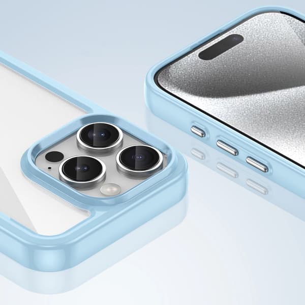 Outer Space-cover med gelramme til iPhone 16 Pro Max - Blå