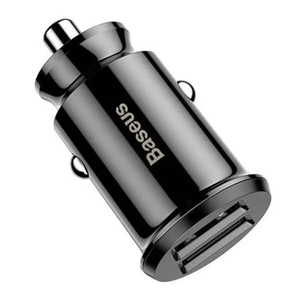 Baseus Grain Billaddare 2x USB 5V 3.1A (Svart)