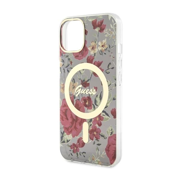 Guess Flower MagSafe - iPhone 14 Plus-skal (grönt)