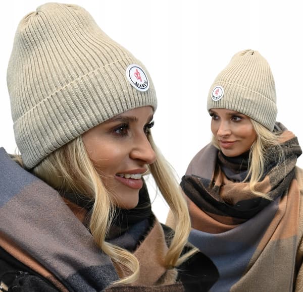 Mukava klassinen beige taittolippis logolla nro 1