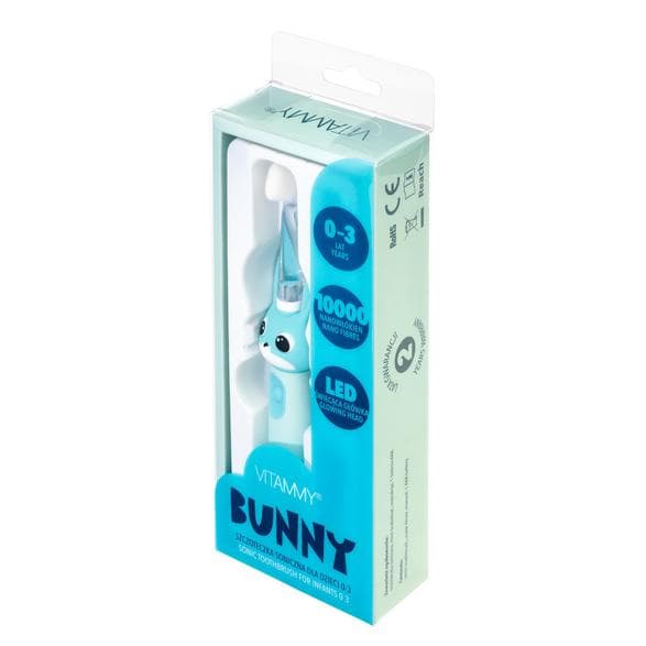 Sonic tandbørste VITAMMY Bunny til børn 0-3 år Lyseblå
