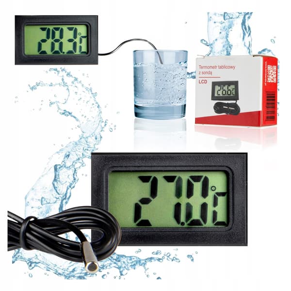 Digital elektronisk paneltermometer med LCD-sond. Noggrannhet -50 till 110