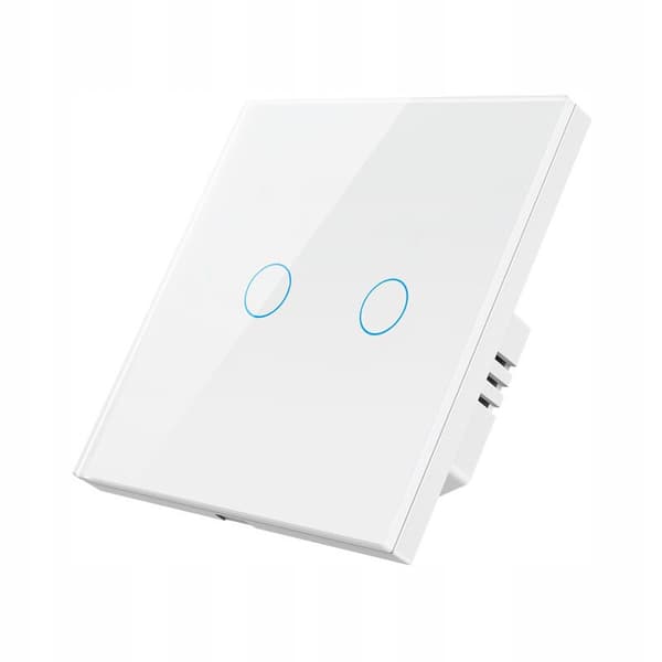 ZigBee TUYA Touch-strömbrytare 2-fas vit #utan N