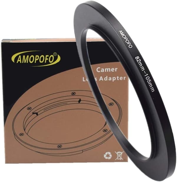 KAMERAFILTERRINGADAPTERKONVERTER 82 MM TIL 105 MM