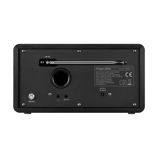 Internetradio Kruger&Matz langaton herätyskello Bluetooth FM DAB+