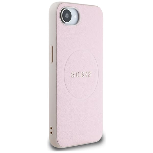 Guess Grained Ring MagSafe – Skal till iPhone 16e (Rosa)