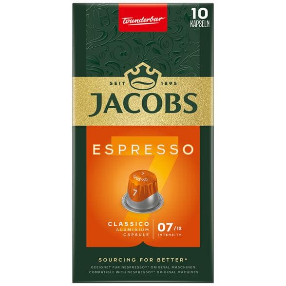 Jacobs Espresso 7 Classico kahvikapselit 10 annosta