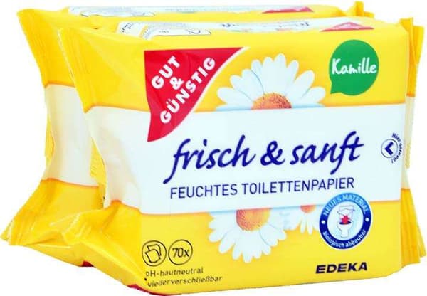 G&G fuktat toalettpapper kamomill 2-pack