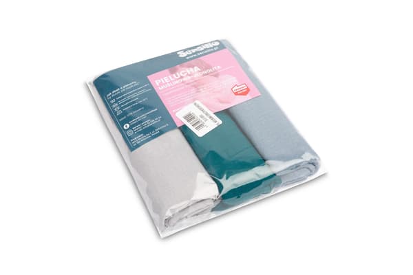 Muslinblöja enfärgad blå (Förpackning - 3 st)