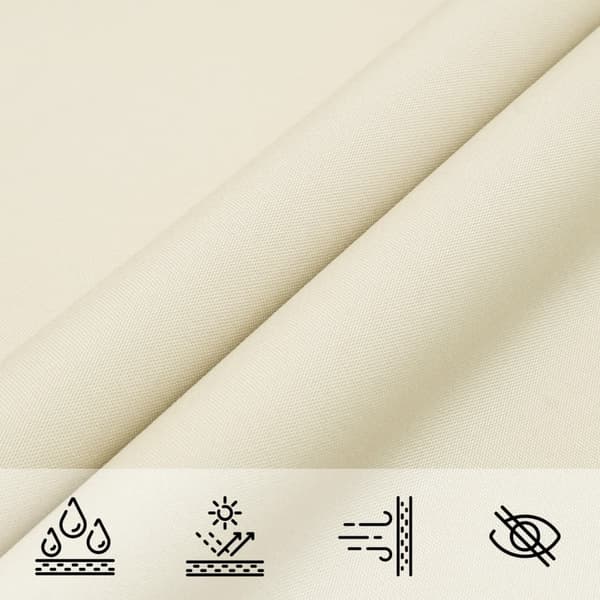 vidaXL solsejl, cremefarvet, 2x2x2 m, 100% polyester