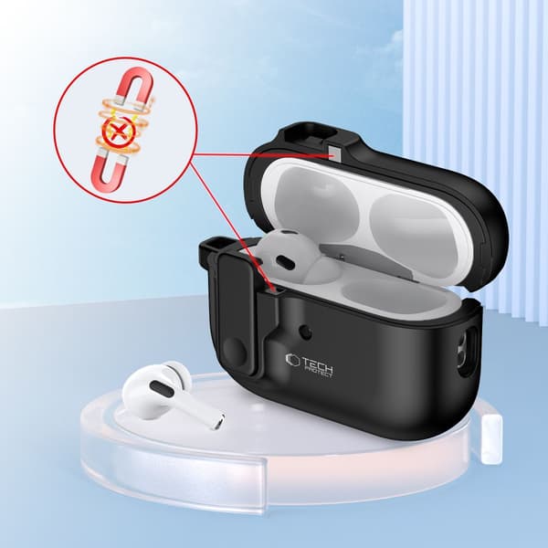 TECH-PROTECT SLIM HOOK APPLE AIRPODS PRO 1/2 SVART