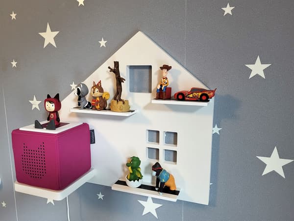 Hylde / Display til lydfigurer til Toniebox-systemet - Domek