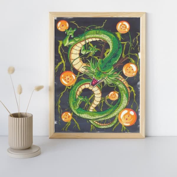MALING EFTER TAL Billeder til maleri Dragon Ball Shenron 40x50 cm