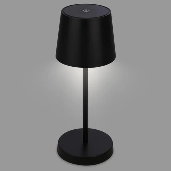 Trådløs LED-bordlampe IP44 Sort lysdæmper Natterrasse