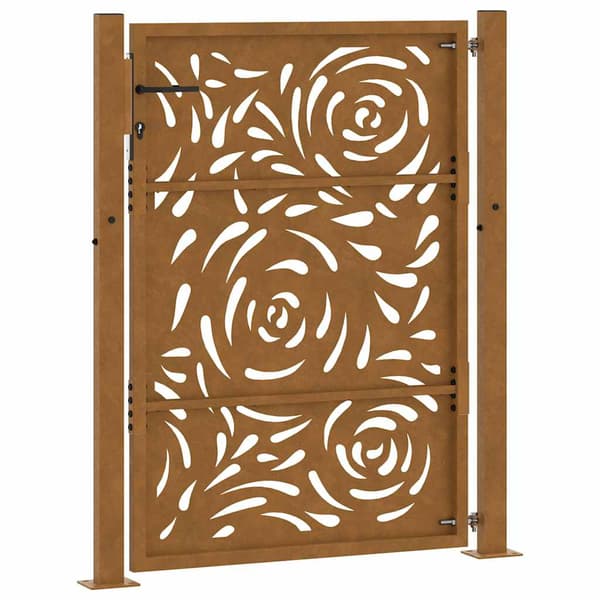 vidaXL havelåge 105x130 cm rustfrit stål flammemønster