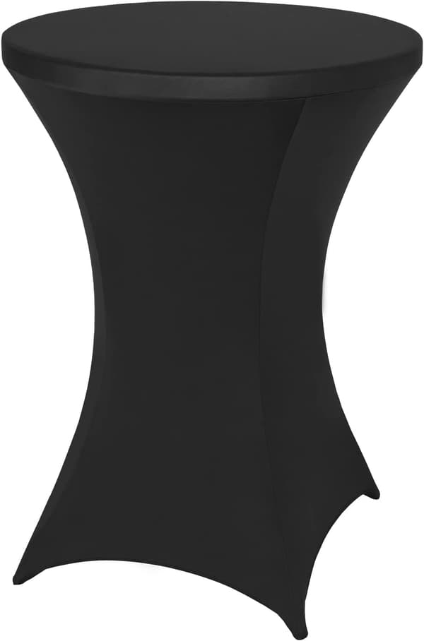 Cocktailbordsöverdrag, svart, 80 cm