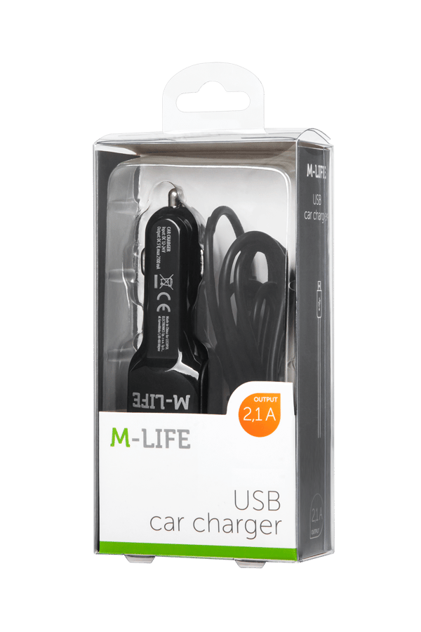 Autolaturi M-Life Lightning+USB 2100 mA