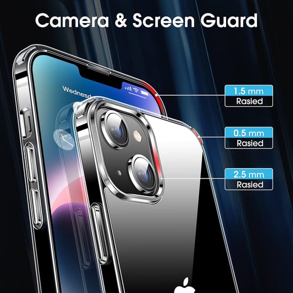 SILIKONISUOJA APPLE IPHONE 13 6.1" KIRKAS SUOJA + TELINE A2482