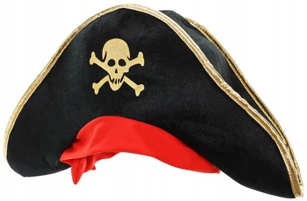Piratkäps piratkaptens dödskallehatt karnevalbal