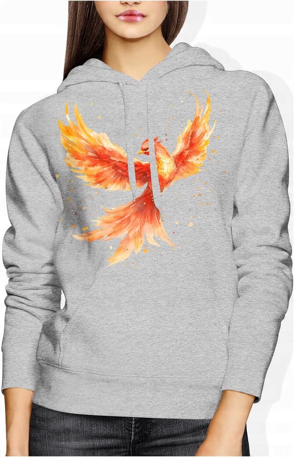 GYLDEN DAME PHENIX SWEATSHIRT MED FUGLEPRINT TIL DAMER