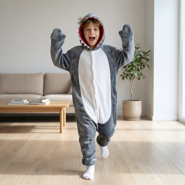 Kigurumi-pyjamas med haj, barn 95-105 cm