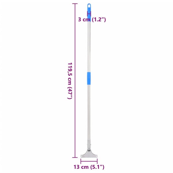 vidaXL gulvskraber 119,5 cm