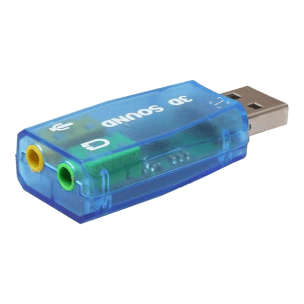 USB lydkort med 2 x 3,5 mm jack til hovedtelefoner