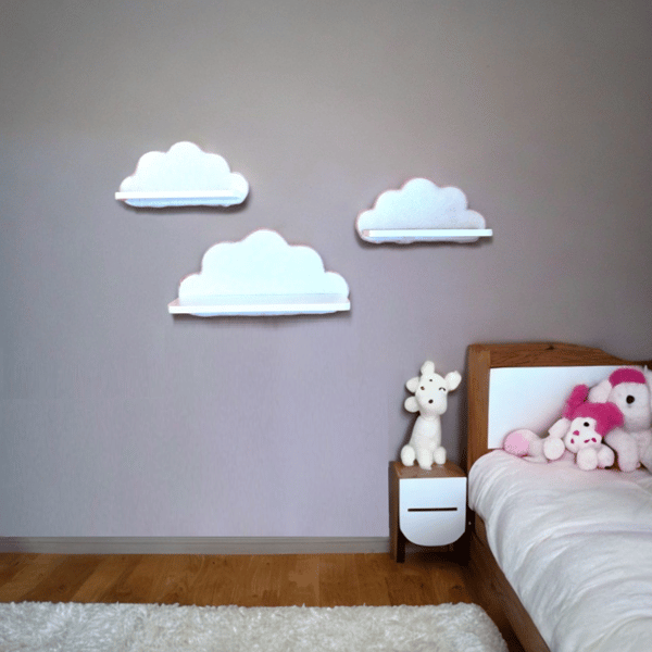 Cloud Shelves Sæt med 3 - Fluffy Cans