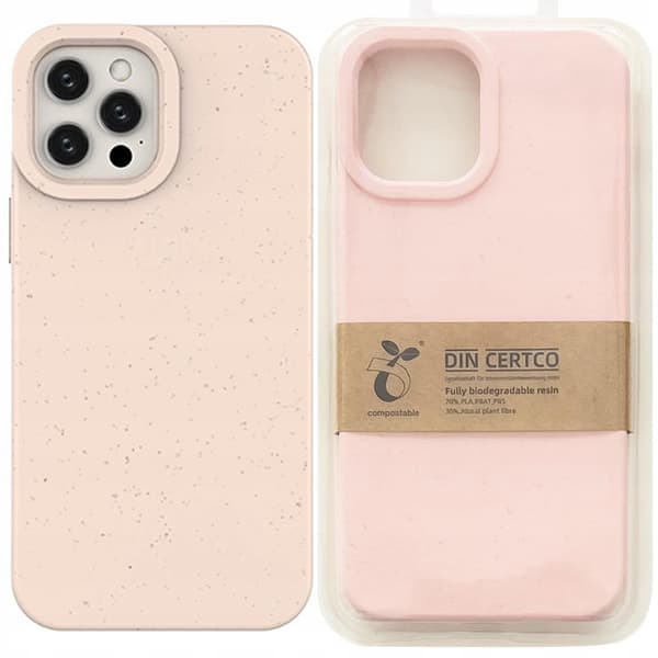 Eco Case iPhone 14 Plus Silikone Nedbrydeligt Cover Pink