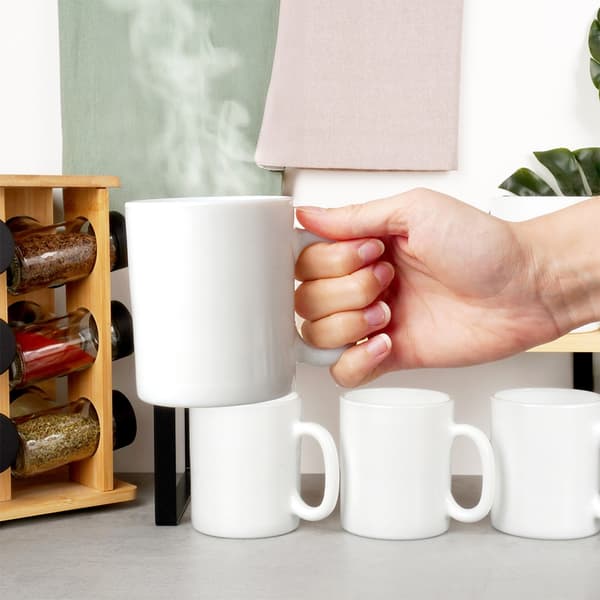 Hvide glaskopper 300 ml 6 stk.