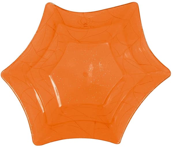 Orange edderkoppespindsskål 30x14cm