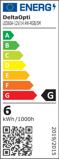 LED-strimmel LED60A-12V/14.4W-RGB/5M 5m