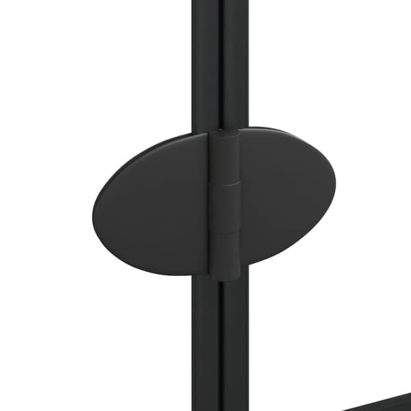 vidaXL foldbar brusekabine, ESG, 80x140 cm, sort